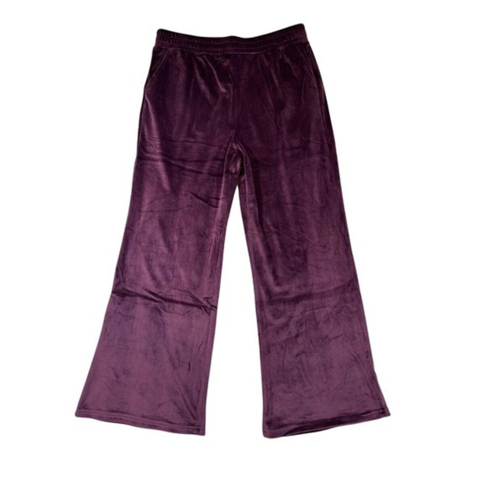 Velvet Lounge Pants Size Medium M Burgundy Lark Grey Maternity